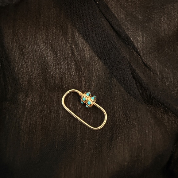 Jewelry - 14kt turquoise carabiner